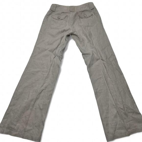 INC International Concepts Vintage 100% Linen Low Rise Flared Going Out Size 0 - Picture 2 of 5